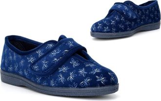 Generic Womens Wide Fit Slippers Womens Wide Slippers EE Slippers Double E Slippers Carpet Slippers Touch Fastening Slippers Ladies Slippers Womens Slippers R