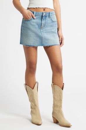 BP. Mid Rise Denim Miniskirt in Bradley Lt Blue Wash at Nordstrom, Size 28