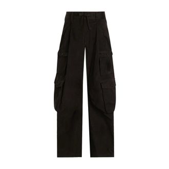 Dolce & Gabbana Straight Trousers, male, Black, Size: M Black Cargo Trousers Italy Style