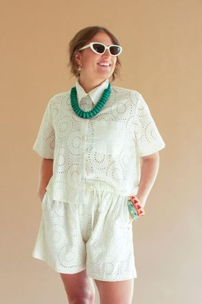 Kalalou Eyelet Drawstring Short