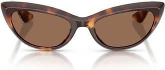 Oliver Peoples 53mm Khaite Cat Eye Sunglasses in Dark Mahogany /Brown at Nordstrom
