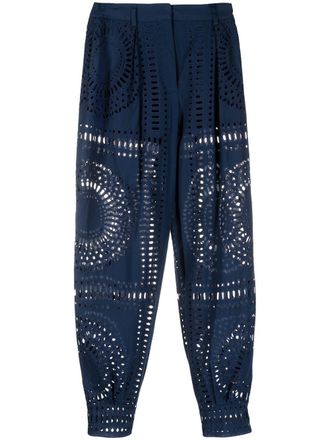 Alberta Ferretti Pantaloni a vita alta - Blu