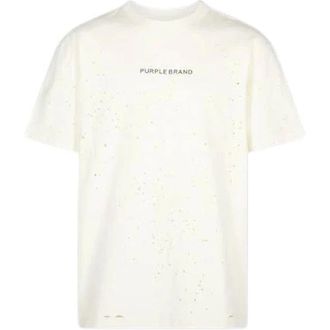 Purple Camiseta con efecto desgastado - Tops - Hombre - Blanco - M