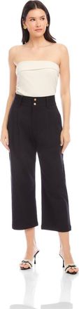 Fifteen Twenty Sadie Cropped Trousers In Black