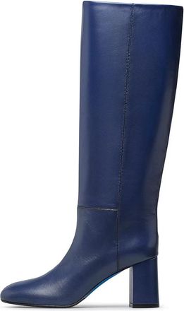 Loriblu Nappa Leren Laarzen - Dames - Laarzen met Hak - Blauw - 35 EU - Leer - Schoenen