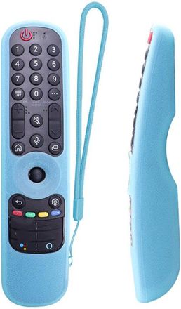 OEM Funda Protectora De Silicona Compatible Con El Mando A Distancia Lg An-mr21gc Mr21n - Color Azul Que Brilla En La Oscuridad