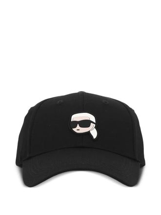 Karl Lagerfeld K/Ikonik 2.0 baseball cap - women - Cotton/Recycled Cotton - One Size - Black