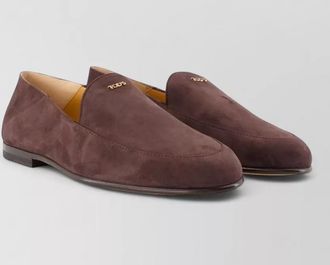 Tod's suede backless loafers