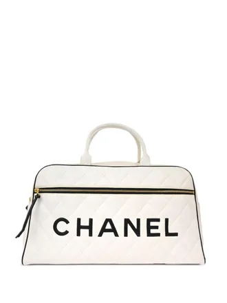 Chanel 1994-1996 gewatteerde duffeltas - Wit