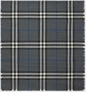 Burberry Reversible Check Wool Silk Scarf