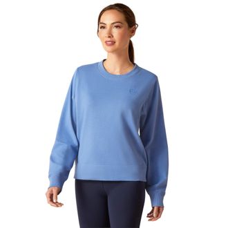 Ariat Womens Memento Sweatshirt Long Sleeve in Dutch Blue, Size Small, by Ariat