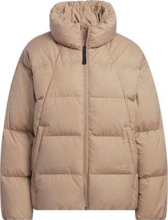 adidas (WMNS) adidas 3-Stripes Puffy Down Jacket Asia Sizing Brown HN2111