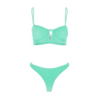 Hunza G Dames, Badkleding, Groen, Maat: ONE Size Polyamide