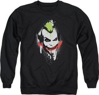Gildan Batman Arkham City Spraypaint Smile Adult Crewneck Sweatshirt