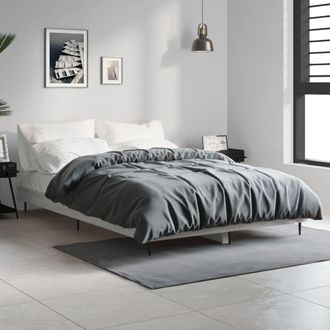 vidaXL Estructura De Cama Madera De Ingenier&iacute;a Gris Sonoma 120x190 Cm Vidaxl