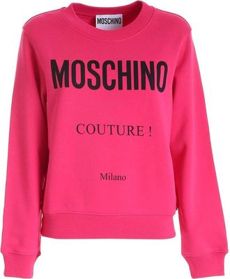 Moschino Womens Couture Milano Fuxia Jumper - Pink Cotton - Size X-Large