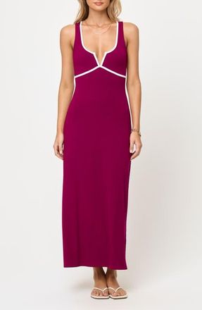 L*Space Sayge Maxi Cover-Up Dress in Berry Jam Cream at Nordstrom, Size X-Large
