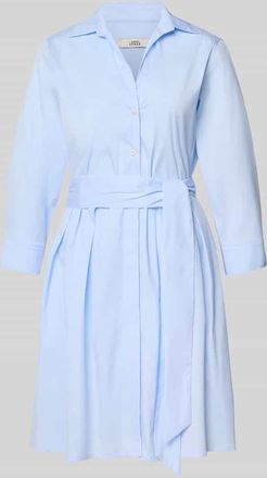 0039 Italy 0039 Italy Hemdblusenkleid mit Bindeg&uuml;rtel Modell JULE in Hellblau, Gr&ouml;&szlig;e XXL