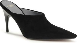 Balenciaga Womens Black Suede Leather Mules
