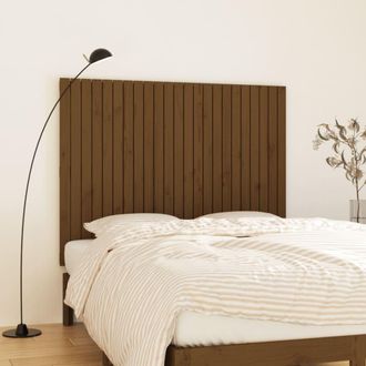 vidaXL Cabecero De Cama Pared Madera Maciza Marr&oacute;n Miel 146,5x3x110 Cm Vidaxl
