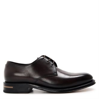 HUGO BOSS Mens Terry Derby Shoes in Dark Brown - Size UK 8.5