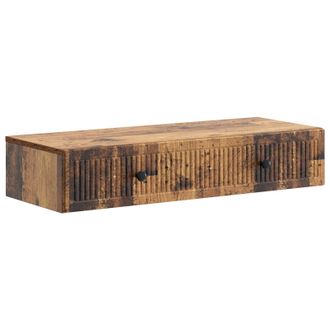 vidaXL Mesa Lateral Montada En La Pared Madera Envejecida Vidaxl
