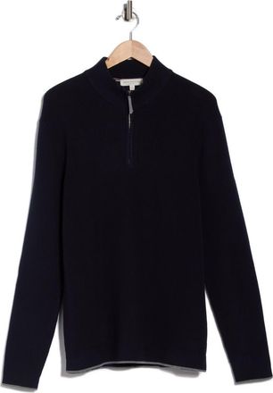 Jack Victor Christopher Quarter Zip Sweater in Navy at Nordstrom Rack, Size Xx-Large