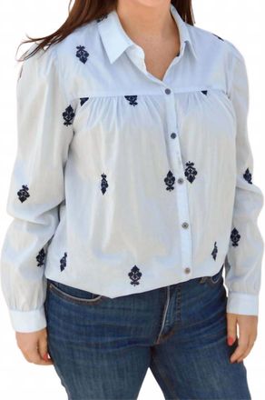 Dear John Denim Nasrin Button Down Shirt In Milky Blue