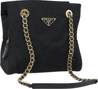 Prada Pre-owned Vintage Schoudertas - Dames - Vintage Schoudertas - Zwart - ONE Size - Nylon - Vintage