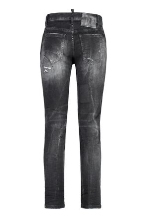 Dsquared2 Womens Twiggy Stretch Cropped Jeans Grey Cotton; Lyocell; Elastane