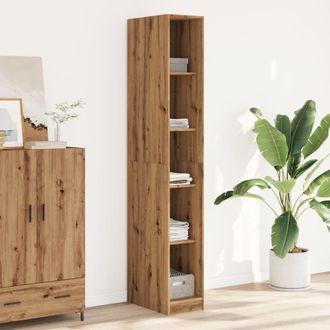 Berkfield Home Wardrobe Artisian Oak 30x50x200 cm Engineered Wood in Brown | Size: 30 x 50 x 200 cm