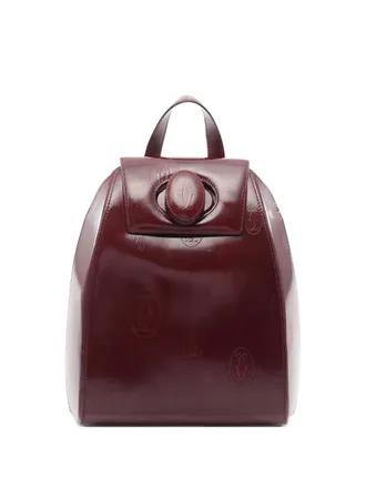 Cartier 2010s leren rugzak met patroon - Rood