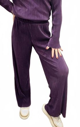 Cyrus Womens Moon Mini Pleat Pants In Mulberry