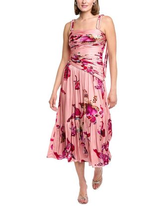 AMUR Daniella Printed Midi Dress
