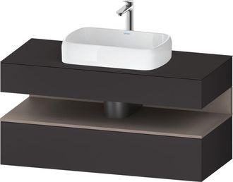 Duravit Duravit - Qatego Consola Mueble Bajo Lavabo, 1 Extra&iacute;ble, 1 Caj&oacute;n