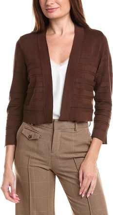 Jones New York Cropped Striped Stitch Shrug