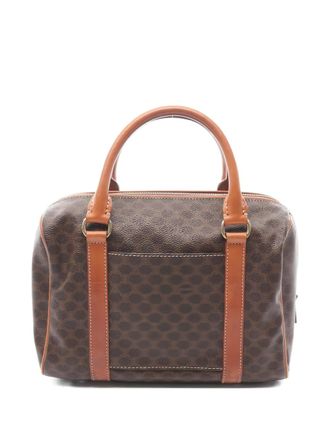 Celine 2000s mini Macadam boston tote bag - women - PVC/Leather - One Size - Brown