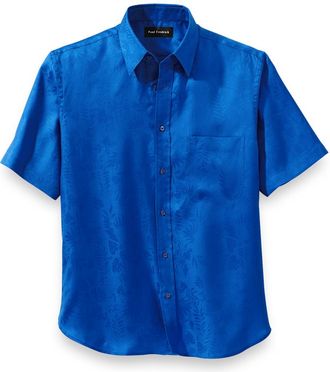 Paul Fredrick Slim Fit Lyocell Solid Jacquard Casual Shirt