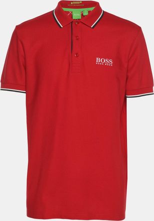 HUGO BOSS Boss By Hugo Boss Red Jersey Modern Fit Polo T-Shirt