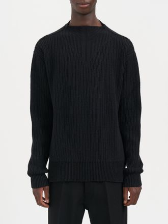 Rick Owens Mens Fisherman Round Neck Black Sweater Wool - Size Medium