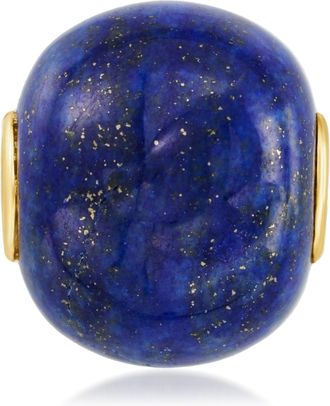 Ross-Simons Lapis Bead Pendant With 14kt Yellow Gold