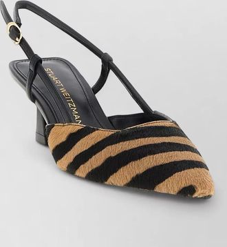 Stuart Weitzman leather slingback mules