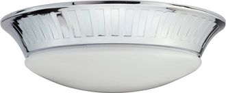 Netlighting Whitby LED Bathroom Flush Mount Ceiling Light Polished Chrome