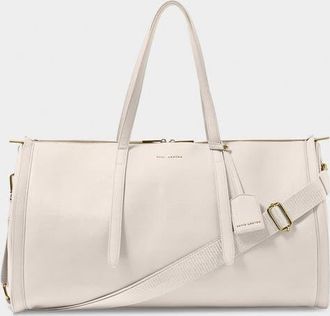 Katie Loxton Fold Out Garment Weekend bag in Off White at Nordstrom