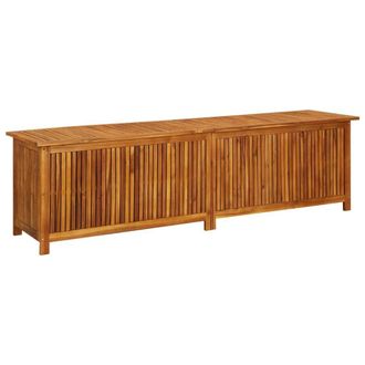 Berkfield Home Garden Storage Box 200x50x58 cm Solid Acacia Wood in Brown | Size: 200 x 50 x 58 cm
