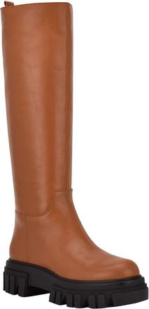 Marc Fisher LTD Malena Boots Womens Natural Leather Pull On Platform JOBB762