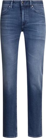 HUGO BOSS Slim Fit Donkerblauwe Jeans - Heren - Slim Fit Jeans - Blauw - W32 L32 - Katoen - Jeans