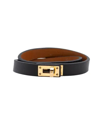 Herm&egrave;s Box Calfskin Kelly Double Tour Bracelet (Authentic Pre-Loved)
