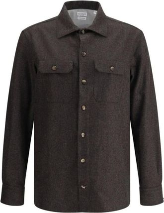 Brunello Cucinelli Hombre, Camisas, Marrón, Talla: S