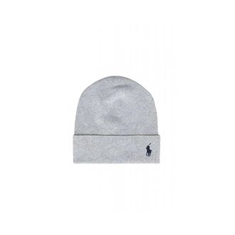 Ralph Lauren Accessoires, Heren, Grijs, ONE Size, Katoen, Cotton Beanie